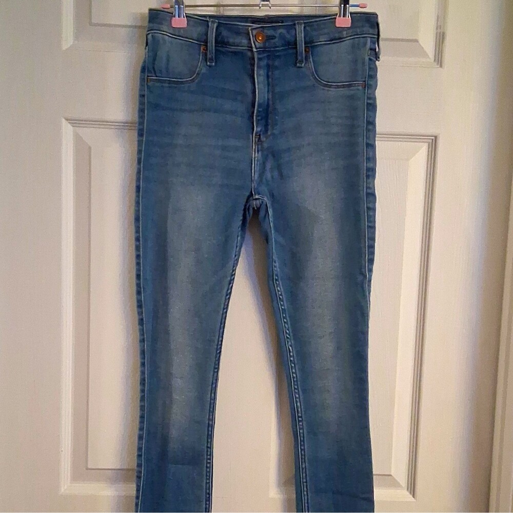 Abercrombie & Fitch Simone High Rise Legging Fit Ankle Jeans Blue Light